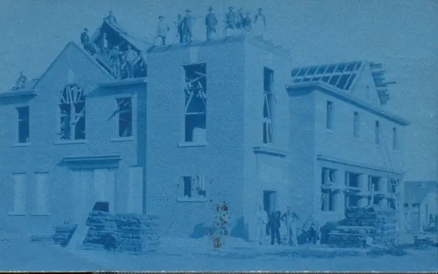 Brick building under construction, Davidson